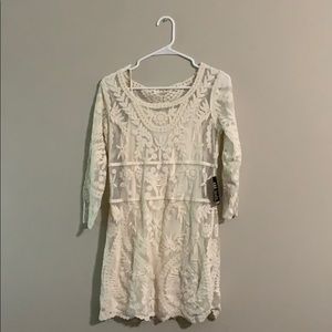 Express cream lace dress with tags